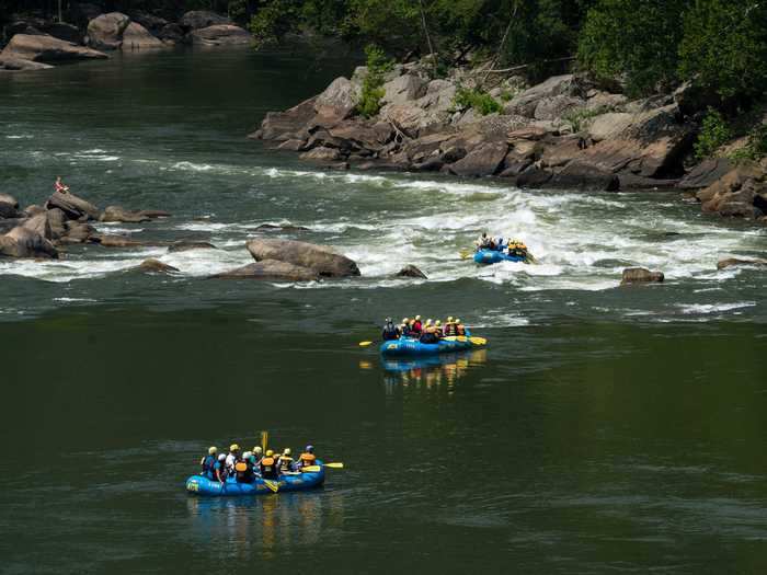 The river is known for its rapids and is particularly popular with paddlers, according to the NPS. From April through October, a handful of local companies lead white water rafting trips across two sections of the river.