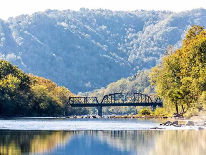 Nicknamed "The New," the national park and preserve spans 73,000 acres along the New River in the Appalachian Mountains.