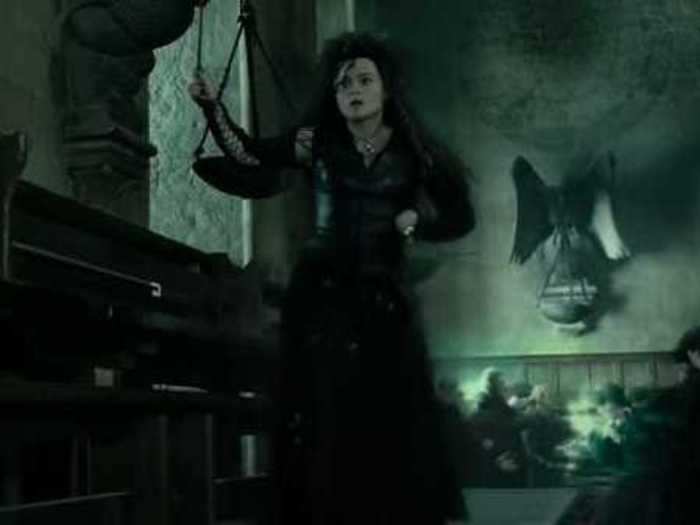 Throughout the rest of the movies, Bellatrix has a distinct, dark fashion sense.