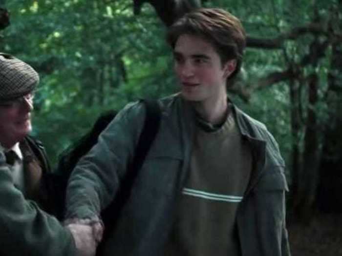 Cedric Diggory is shown in Muggle camping clothes for the Quidditch World Cup.