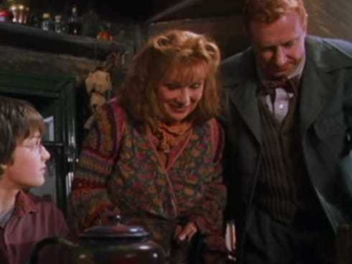 Arthur Weasley is dressed for work in his first look.