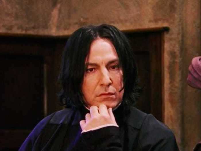 Snape pretty much wears the same look throughout the series.