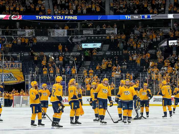 Despite being eliminated after a loss in Game 6, the Predators still received a warm reception from their fans.