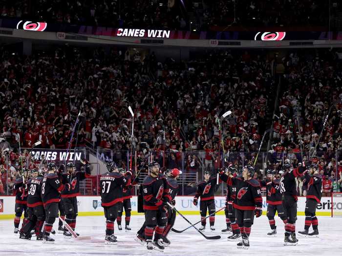 American NHL fans were also out in full support of their teams this week. The Carolina Hurricanes had a packed house for their Game 5 win over the Nashville Predators.