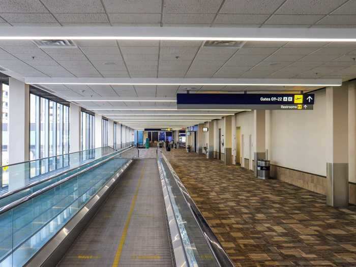 After a four-hour layover spent in the Delta Sky Club, I headed to my next gate. Minneapolis airport was incredibly quiet, and that had tracked with my flight being empty.