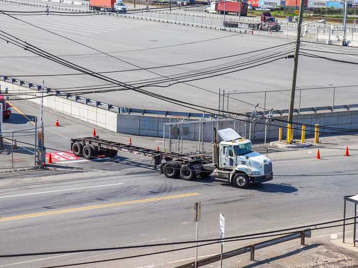 But not all pull the double duty. Some trucks are just picking up while others are just dropping off.