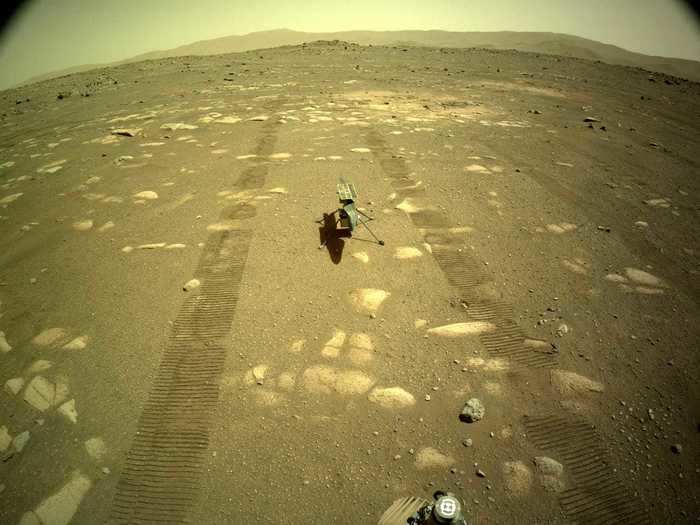 After Ingenuity emerged, Perseverance looked back as it backed away, leaving the 4-pound drone to survive its first frigid Martian night alone.