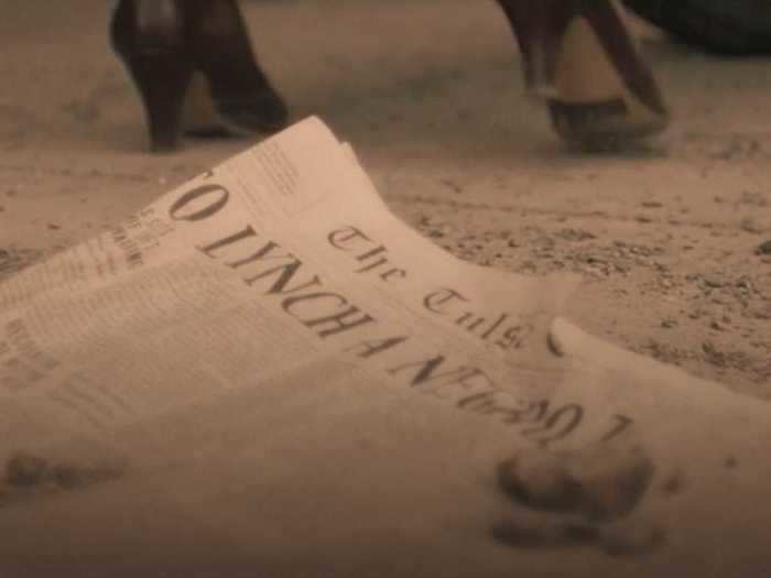 The newspaper seen briefly in "Watchmen" is likely meant to be one of the three local papers in Tulsa, with a headline hinting at the event that sparked the 1921 massacre.