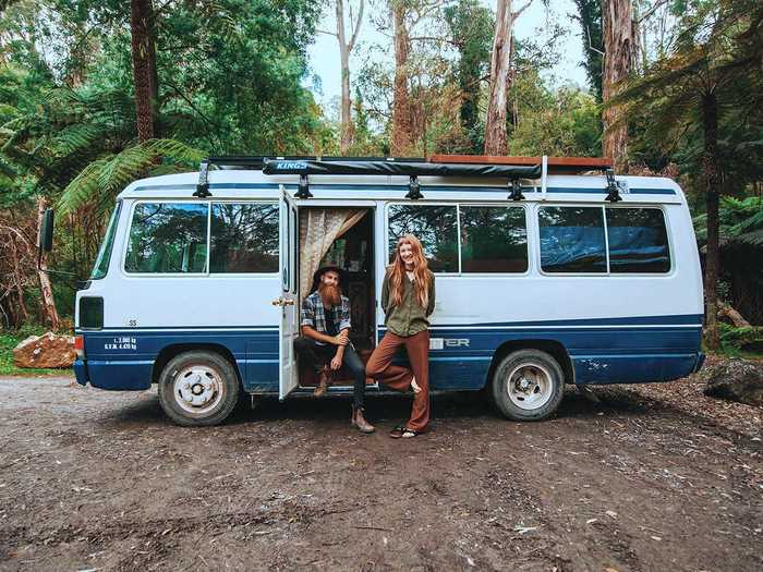 "When we met, we both knew we wanted to live a simpler lifestyle," Samantha Mullavey and Gareth Curno told Insider of how they ended up living in a bus.