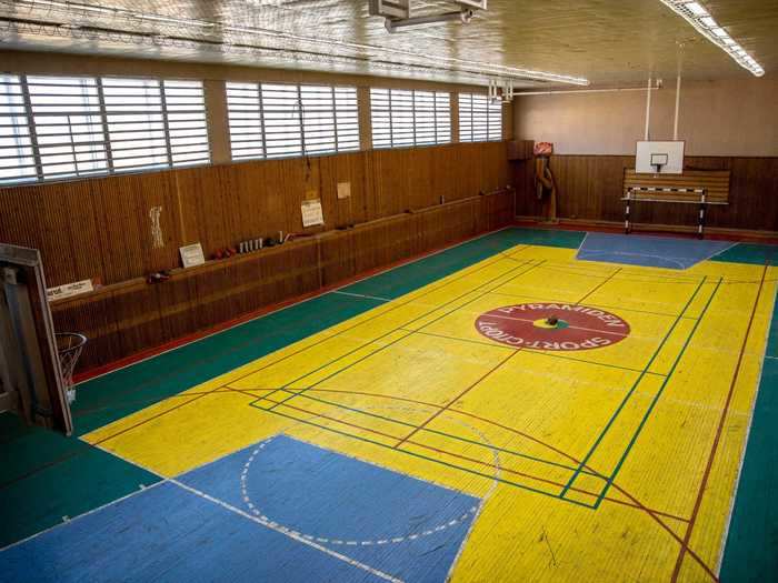 But others, like the sports hall, look well-preserved.