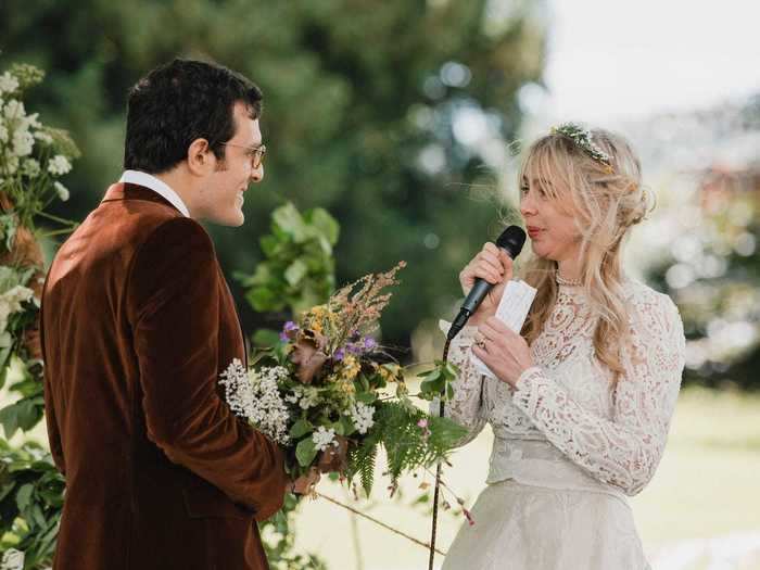 Microphones are essential for outdoor weddings.