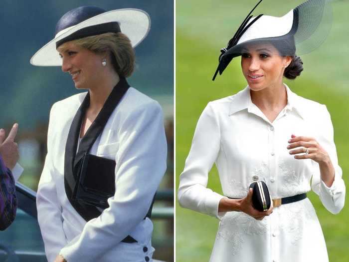 In June 2018, Markle wore a hat and dress that looked a lot like ones the Princess of Wales wore in 1985.