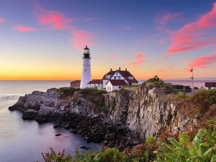 Portland Head Lighthouse in Maine first shone its lights in 1791.