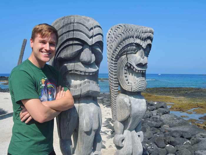 In Puʻuhonua o Hōnaunau National Historical Park, visitors can walk along Hawaii