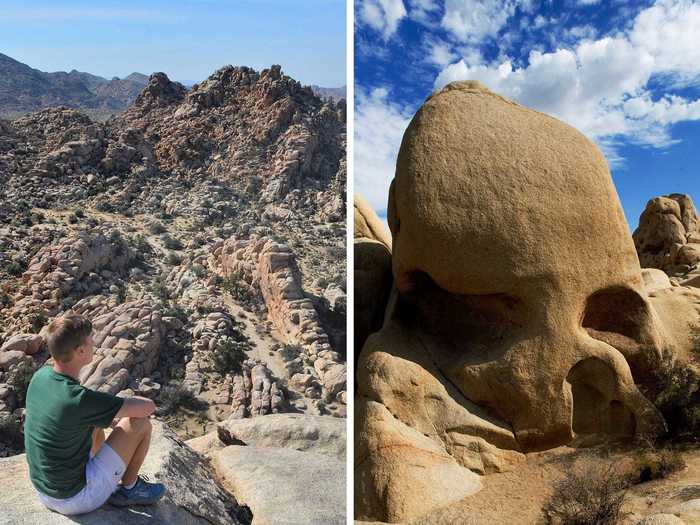 In Joshua Tree National Park, three hours east of Los Angeles, a low-elevation trail takes hikers past larger-than-life boulders and a rock that resembles a skull.