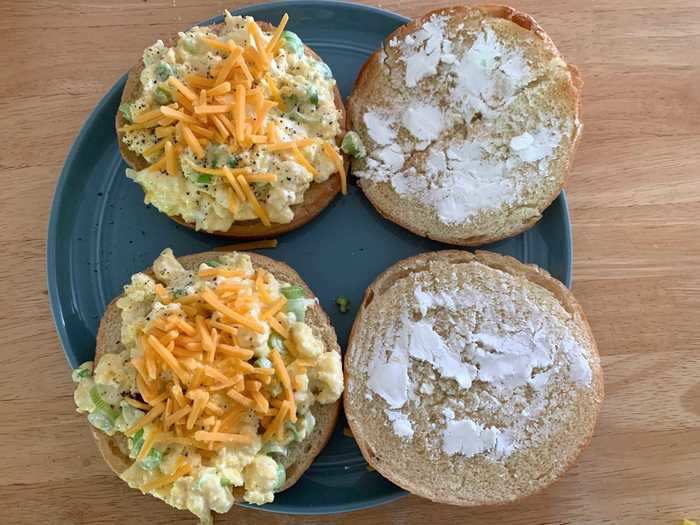 I could already tell how creamy the eggs were going to be as I built my sandwich.