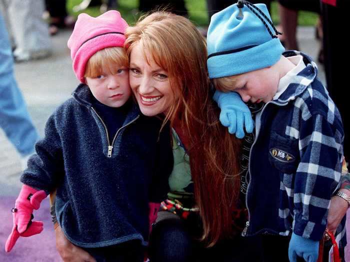 Actress Jane Seymour gave birth to twin sons Jonathon and Kristopher in 1995.