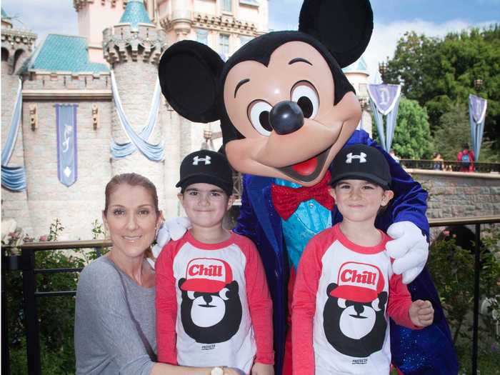 Celine Dion had three children with her late husband, René Angélil: 20-year-old René-Charles and twin brothers Eddy and Nelson, both 10.