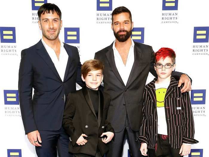 Singer Ricky Martin and partner Jwan Yosef have twins Matteo and Valentino, who were born via surrogate in 2008.