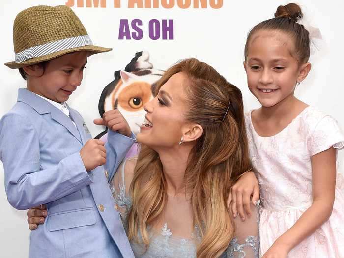 Jennifer Lopez and former husband Marc Anthony welcomed twins Max and Emme in 2008.