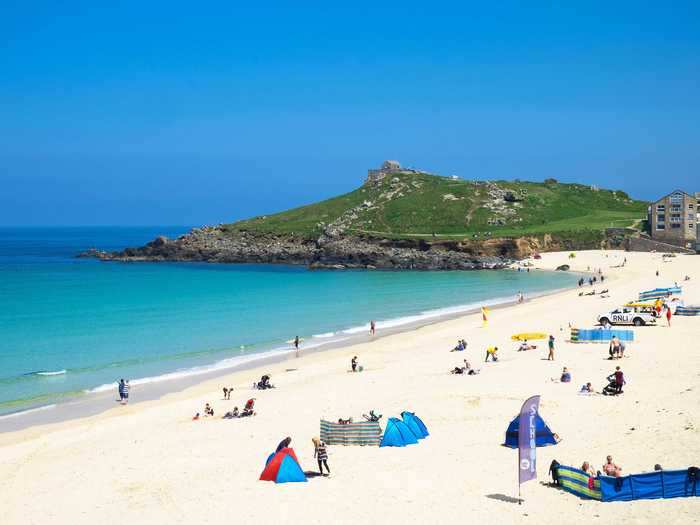 Cornwall has over 300 beaches across its 422 miles of shoreline. Some of the most popular beaches include St Ives Bay and Carbis Bay Beach.