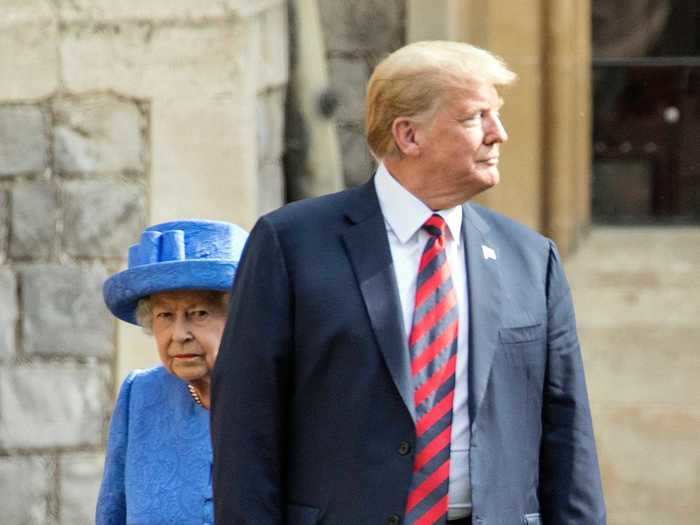 President Trump broke royal protocol multiple times when he met the Queen at Windsor Castle on July 13, 2018.