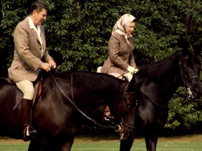 President Ronald Reagan was the first US president to stay the night at Windsor Castle on June 8, 1982.