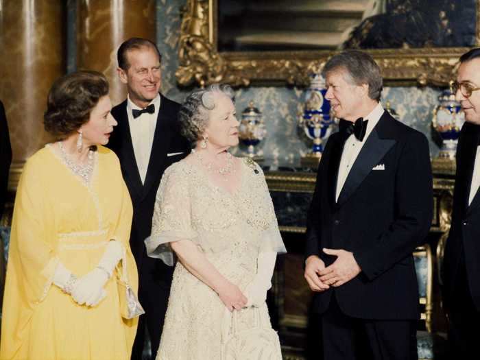 President Jimmy Carter had an etiquette blunder when he met the Queen, Prince Philip, and the Queen Mother on May 7, 1977.