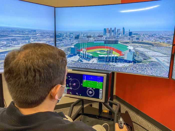 The eVTOL handled beautifully as we overflew the stadium.