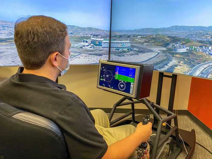 I flew the aircraft over to our starting point in Los Angeles at Dodger Stadium.