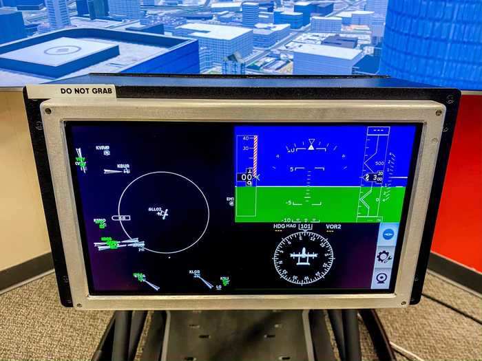 In front of me was a primary flight display showing speed, pitch, altitude, and vertical speed, along with a map and heading indicator. For this flight, though, I