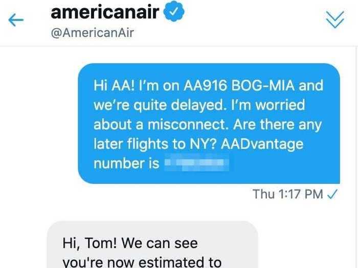 I saw the writing on the wall and Twitter messaged American Airlines to search for alternate options as I knew the Bogotá airport agents would have their hands full with passengers in the same situation as myself.