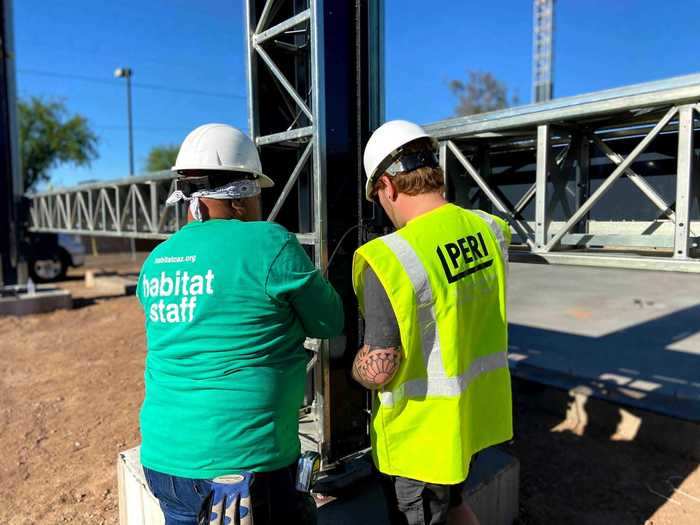 The printer can also be used while workers are completing other on-site construction projects, creating a human and machine team that works in harmony.