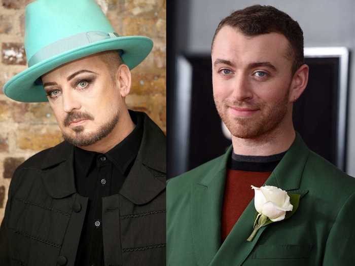 Sam Smith moved next door to Boy George in London in 2015.