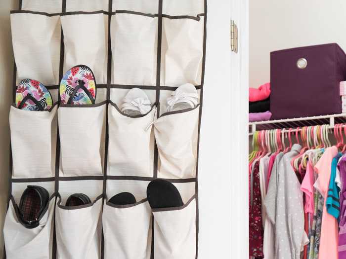 Increase closet space by making the most of hidden storage.