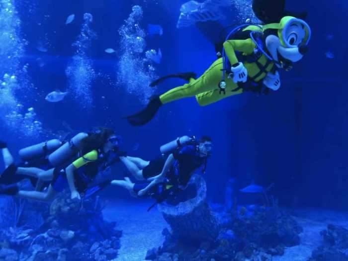 Also in June, Mickey Mouse went scuba diving at Epcot