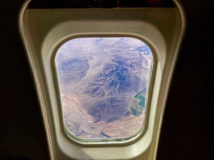 Most seats are window seats, allowing for great views of the Southwest. The only issue with this aircraft is that the windows are below head level and aren