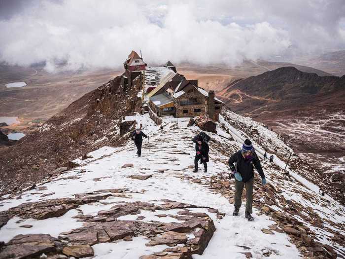 From the base of the mountain, travelers can hike to different peaks to get one of the best views in Bolivia.