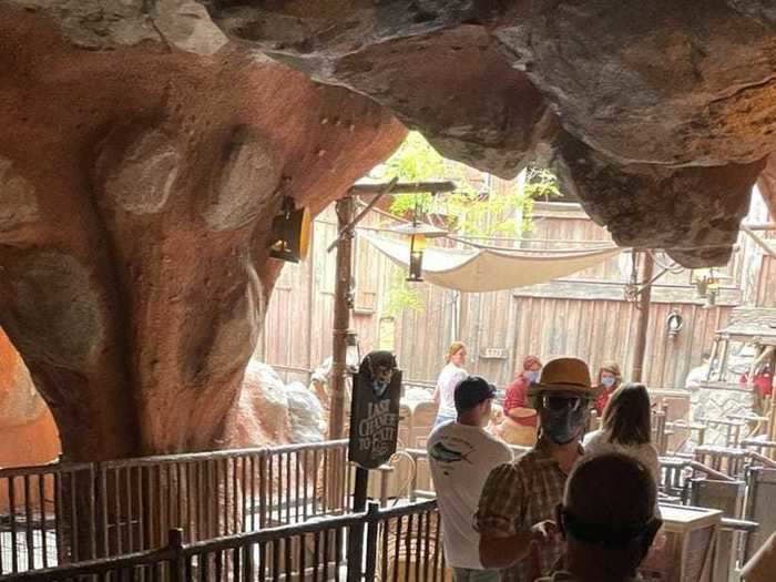 Foster also noted short lines on rides like Splash Mountain, where she said parkgoers ditched their masks. Disney employees, however, continued to wear them.