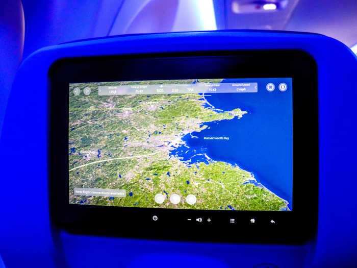 A moving map also lets flyers keep track of the flight