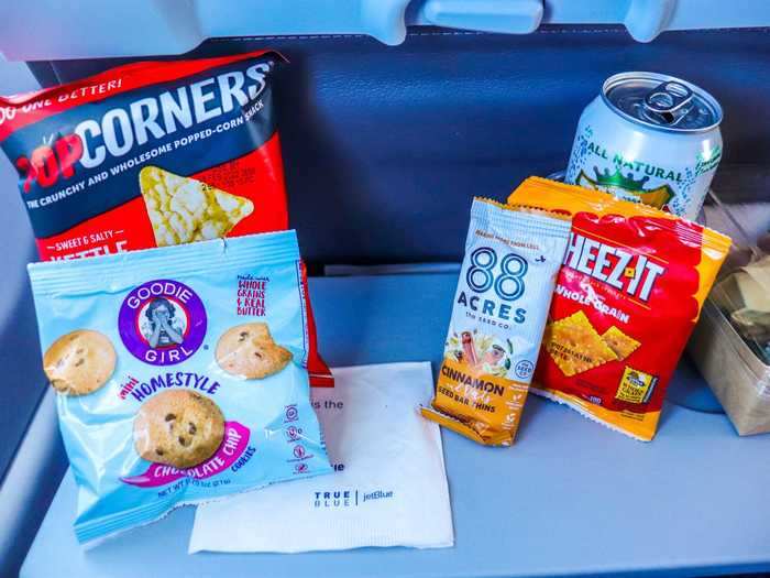 Snacks came next with four of JetBlue