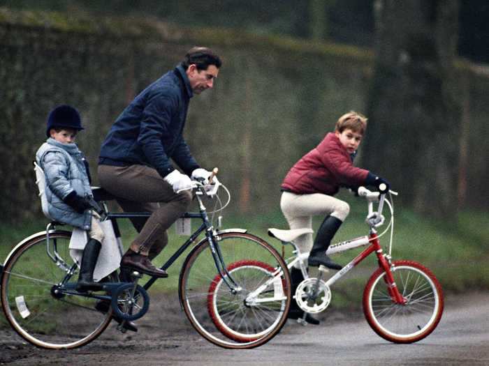 He took his sons bike riding around the Queen