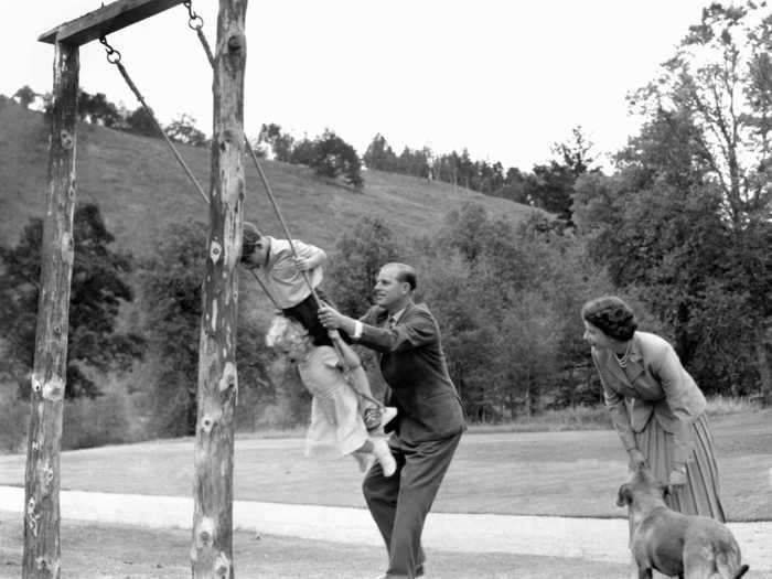 The Duke of Edinburgh still found moments of levity with his children amid a busy royal schedule.