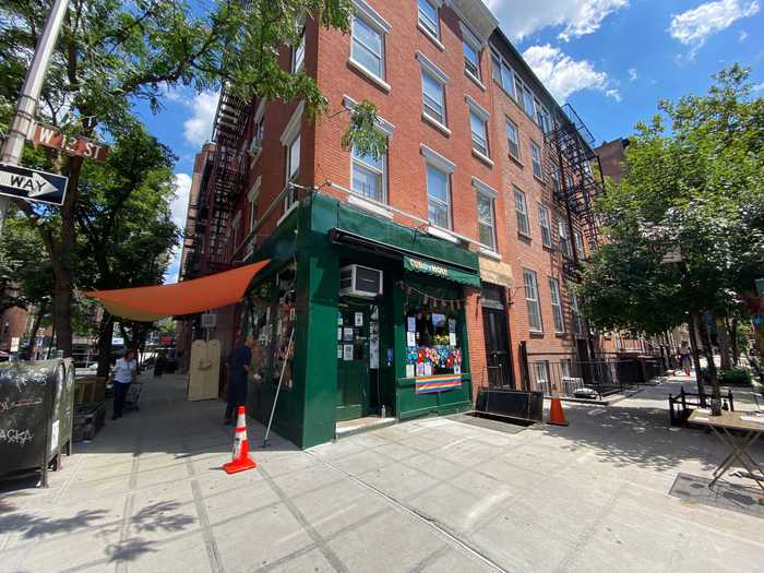 While walking through the West Village and down the famous Christopher Street - where the Stonewall Inn is located - I passed legendary LGBTQ bars like Cubbyhole.