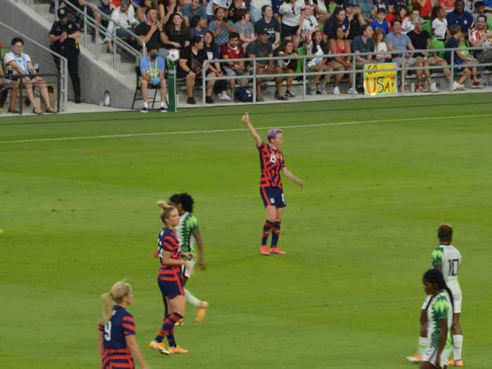 Megan Rapinoe, who received the loudest ovation during introductions, approved.