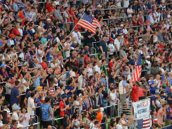 Songs and flags flew all night.