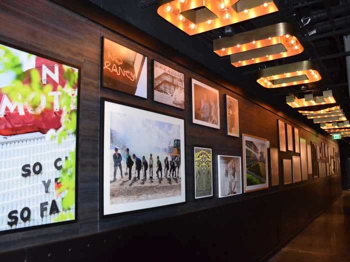 The walkway to the field club includes a tribute wall to the sights and sounds of Austin.