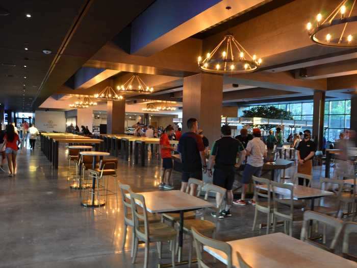 Another essential staple at modern stadiums is more upscale lounges, such as the Lexus Lounge at Q2, which runs most of the length of the west side of the stadium.