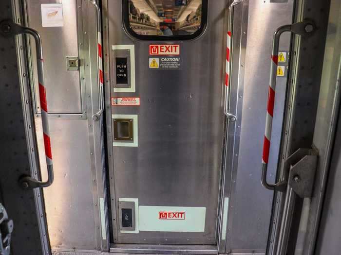 And train car doors can also be opened via ground-level latches that can be easily pushed by a rider