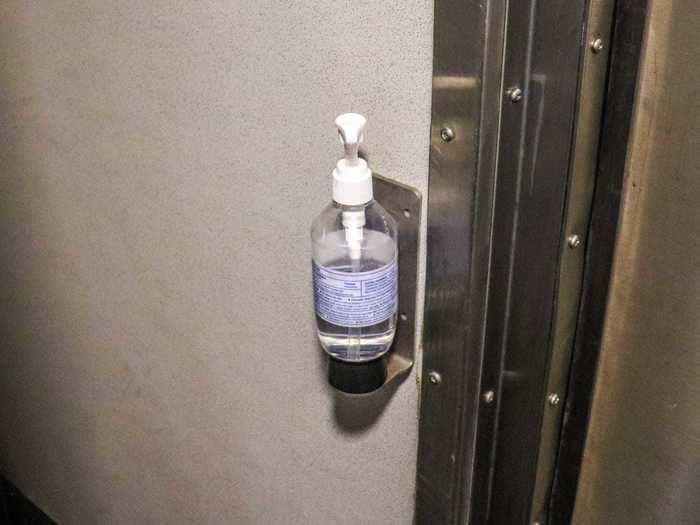 Amtrak had also installed hand sanitizer stations in between train cars so riders can stay clean during the journey.